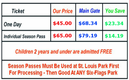 Six-Flags Tickets - Union City Parks & Recreation